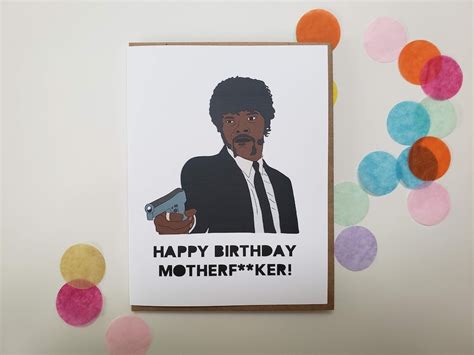 Happy Birthday Motherfker Pulp Fiction Jules Birthday Card Etsy