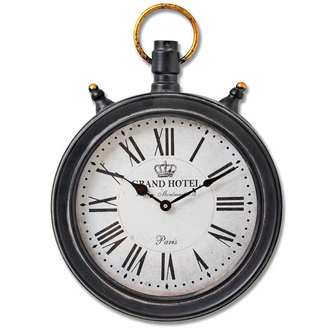 It's nice to have a soft makeup brush to help you brush away and burnish the gold leafing surface. Oval Hanging Pocket Watch Wall Clock | Wall Clock ...