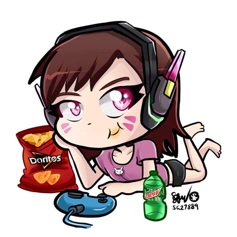 Chibi Dva Dorito Gamer Version By Sg Karuta On Deviantart