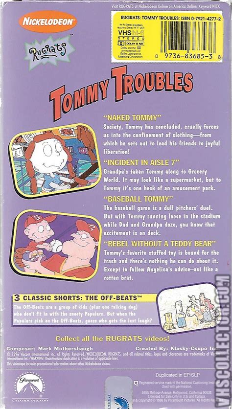Rugrats Tommy Troubles VHSCollector