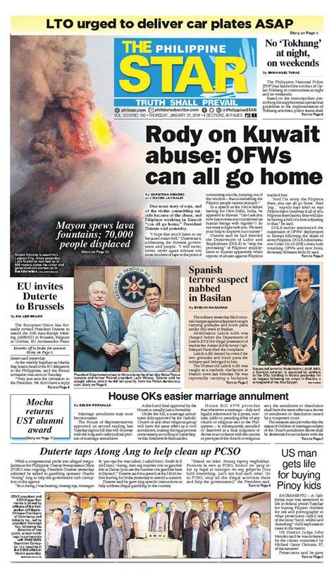 The Philippine Star Newspaper 25 January 2018 Gramedia Digital