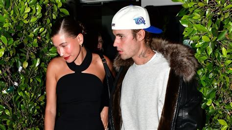 justin and hailey bieber step out in polar opposite date night looks british vogue