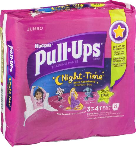 Pull Ups Night Time Girls Potty Training Pants 3t 4t 32 40 Lbs 20