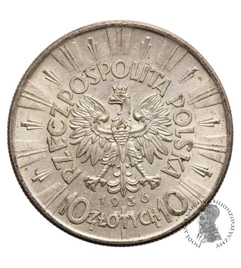 Poland 10 Zlotych 1936 Warsaw Mint Jozef Pilsudski