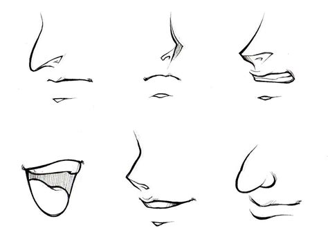 How to draw anime basic anatomy (anime drawing tutorial for beginners). Nose Simple Sketch How To Draw Noses And Mouths - Manga ...