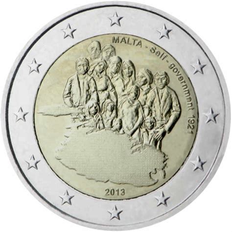 2 Euro Commémorative 2013 Malte Mise En Place De Son Gouvernement