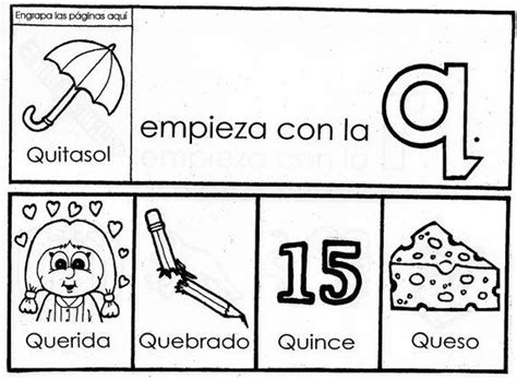 Letra Q Vocabulario Español Vocabulario Aprendo A Leer