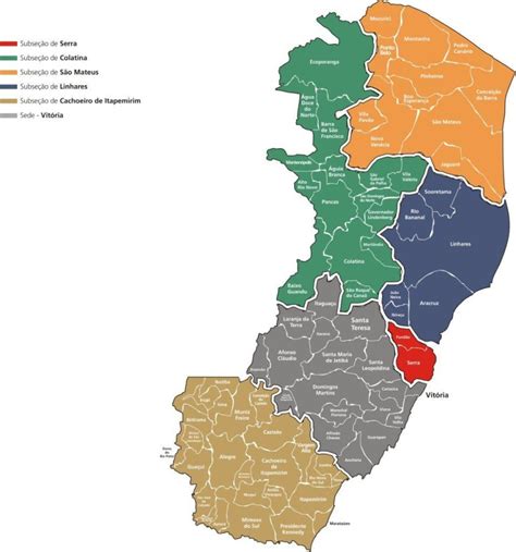 Mapa Espirito Santo Estados E Capitais Do Brasil