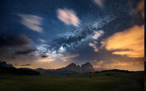 2809739 Nature Landscape Milky Way Mountain Galaxy Clouds Stars