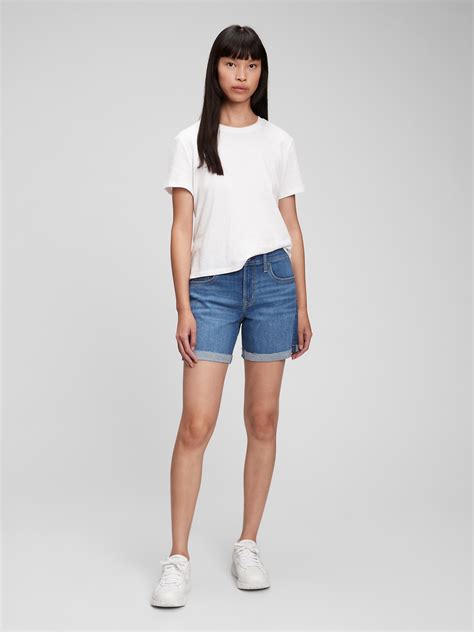 Gen Good 5 Mid Rise Denim Shorts With Washwell Gap