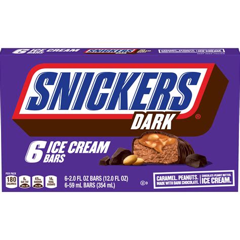 Ice cream is one of the most popular treats for a hot summer day. SNICKERS Dark Chocolate Ice Cream Bars With Peanut Butter ...