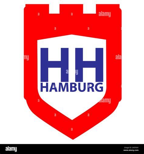 Coat Of Arms Hamburg On White Background Stock Photo Alamy