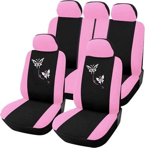 autoyouth pink car seat covers for women full set universal fit car seat protectors