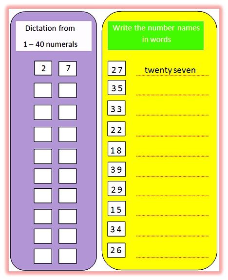 Write Number Names Worksheets Worksheets For Kindergarten