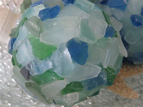 Sea Glass Decorative Balls ~ Love Beach Decor Glass Decor Sea Glass