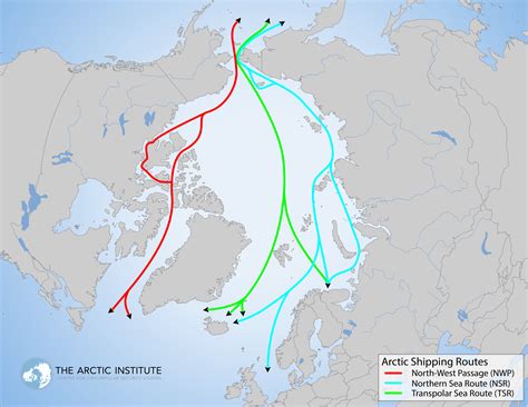Arctic Shipping Routes Map Legend 1 