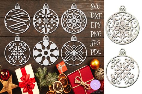 Christmas Round Ornament Svg And Printable Bundle By Shannon Casper