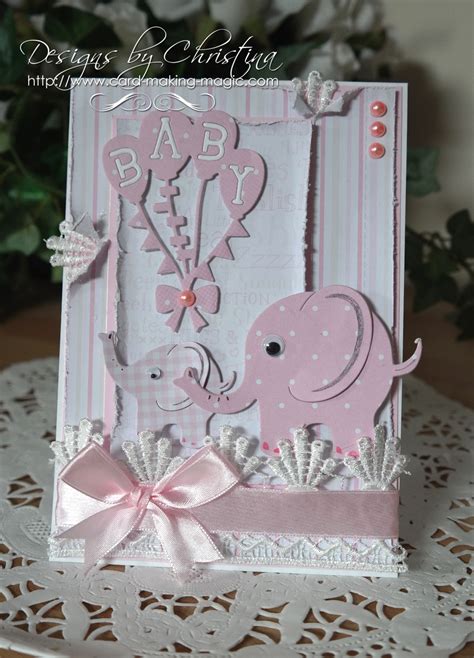 Creative virtual baby shower game ideas; Flowers, Ribbons and Pearls: Baby Cards with Tonic-Gold