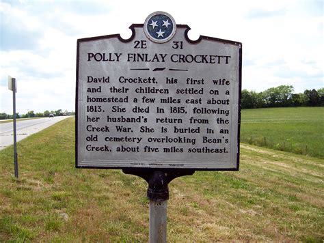 Polly Finlay Crockett Old Cemeteries Historical Marker