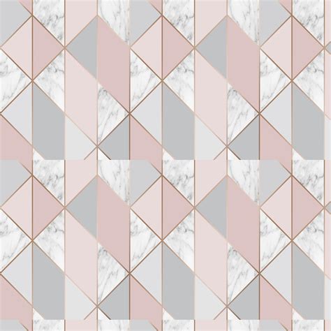 Marble Geo By Fresco Pink Wallpaper Wallpaper Direct