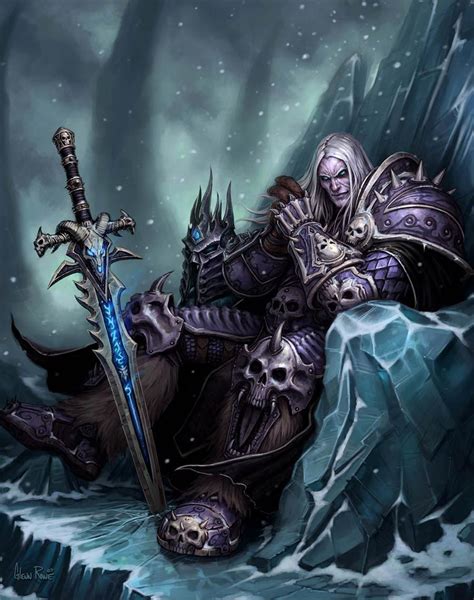 World Of Warcraft Wrath Of The Lich King Arthas Menethil On Throne