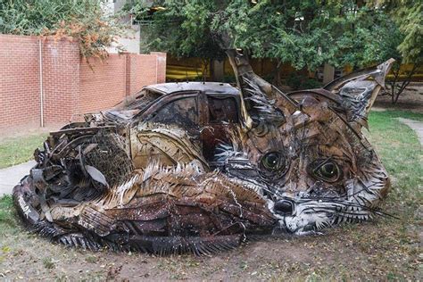 Inventive Trash Sculptures Of Animals Art Can Draw Its Inspiration From