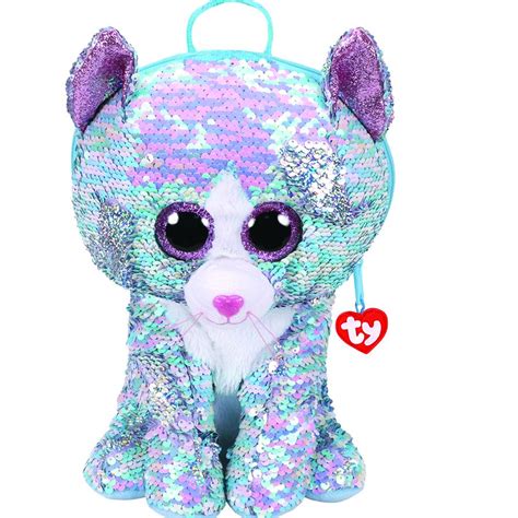 Buy Ty Whimsy Blue Cat Backpack Multi Colour Online Yallatoys Qatar