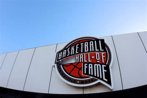 Basketball Hall Of Fame Sign With A Blue Sky In Springfield