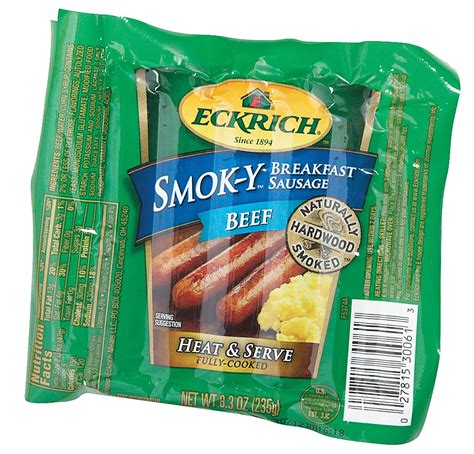 Eckrich Smok Y Breakfast Sausage Beef Links Shop Sausage At H E B