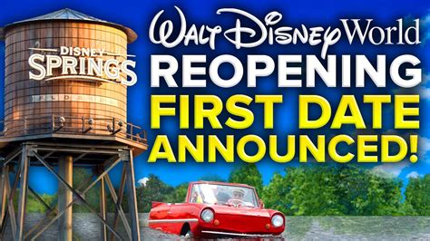 First Walt Disney World Reopening Date Announced Disney News Youtube