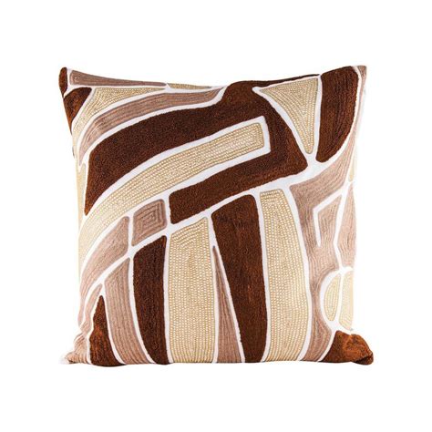 Brown Neutrals Pillow w/ Goose Down Insert design by Lazy ...