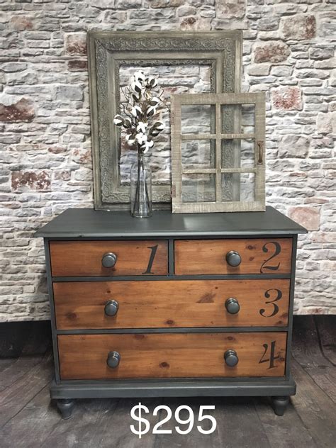 This storage options provides you and your loved ones with ten spacious drawers, each built by american. Rustic dresser with gray and wood stained look. $295 ...
