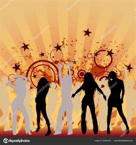 Clubbing Dance Party Background Illustration Vector Stock Vector Image