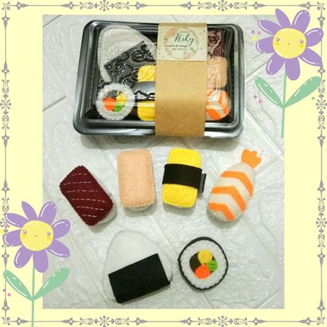 Jual Sushi Flanel Set Mainan Edukasi Replika Makanan Dari Kain Flanel