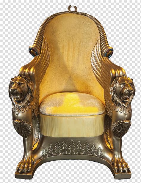 Golden Throne Cutout Gold Colored Padded Metal Throne Chair