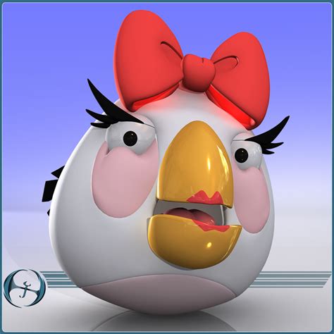 Female Angry Bird 3d Max