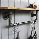 Black Metal Pipe Shelves Images