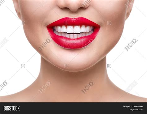 Teeth Whitening Healthy White Smile Close Up Beauty Woman With