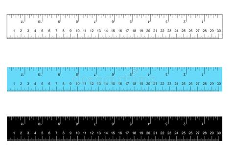 Rulers Inch And Metric Scale For A Ruler In Inches And Centimeters
