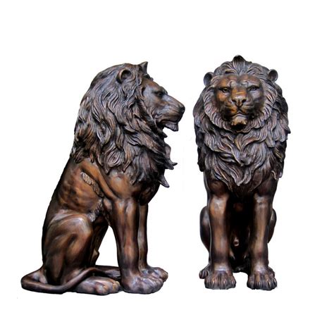 De utilfredse), is an outdoor bronze group sculpture of two lions situated in fælledparken in the østerbro district of copenhagen, denmark. Bronze Sitting Lion Sculpture Pair | Metropolitan ...