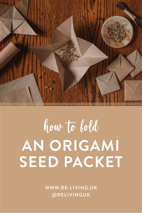 Diy How To Fold Origami Seed Packets Re Living In 2022 Origami