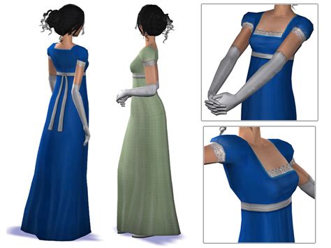 Mod The Sims Regency Maxis Match Gown 5 Colors