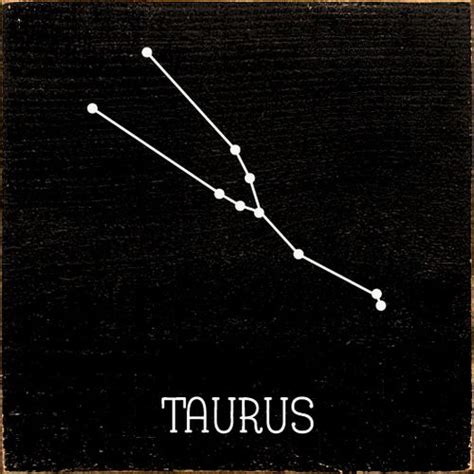 Wood Sign Taurus Constellation Zodiac 7x7 Taurus Constellation