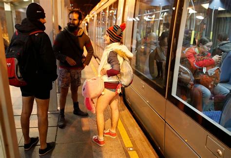 Riders Around The World Undress For No Pants Subway Ride