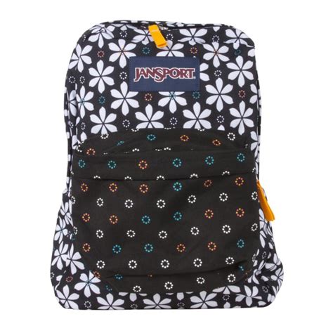 Jansport Superbreak Backpack Black Floral Geo