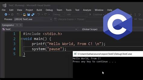How To Create And Run C Program In Visual Studio YouTube