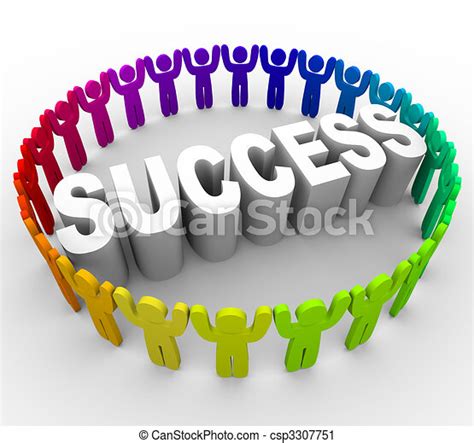Clipart Of Succeed People Surrounding Word Many People Of Different