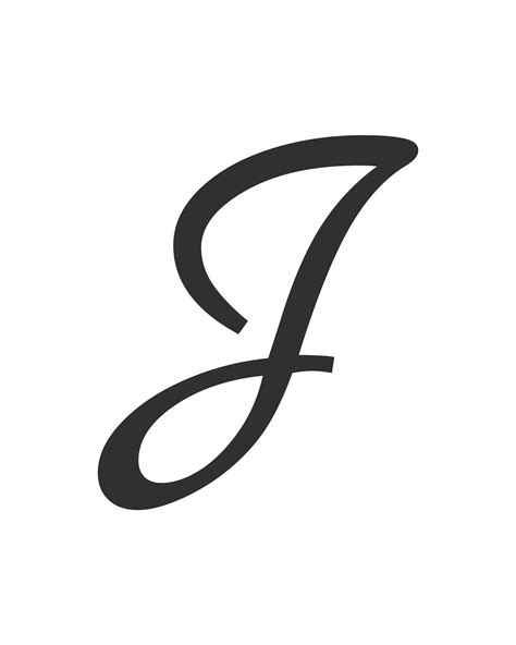 Use the letter j in cursive poster for instructing students on proper letter formation. J In Cursive | amulette