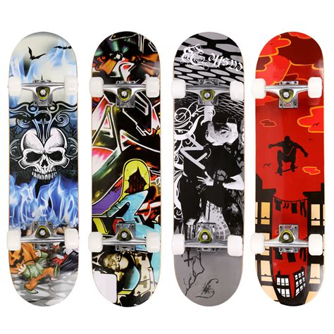 Pro Skateboard Complete Deck Wood Skate Board Outdoor Extreme Sports