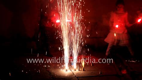 Anar And Mashaal Fire Crackers At Diwali In India Youtube